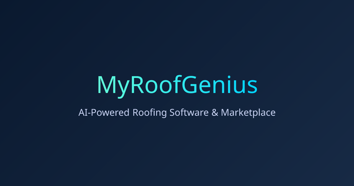 MyRoofGenius Platform